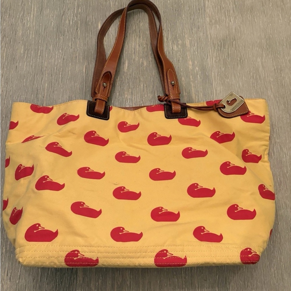 Dooney & Bourke Yellow Tote with Red Accents